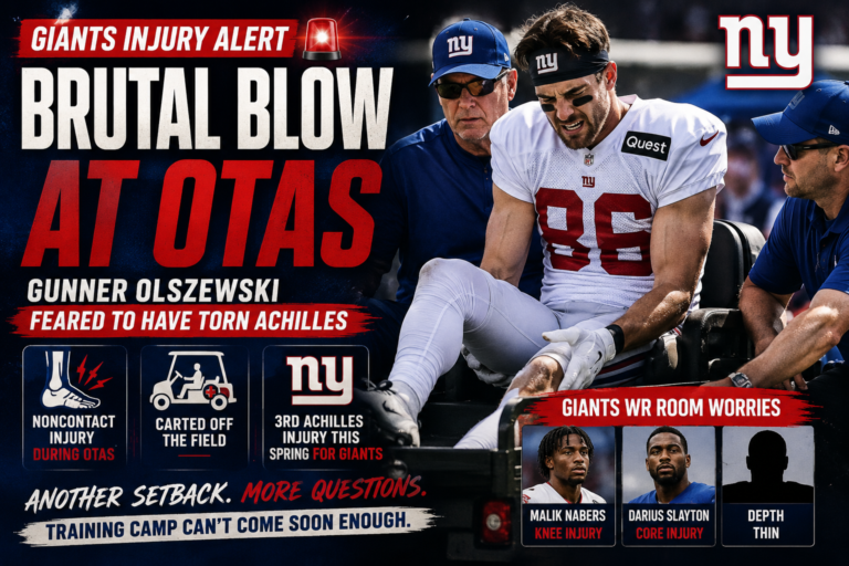 NFL Fans Stunned After Giants WR Carted Off Field