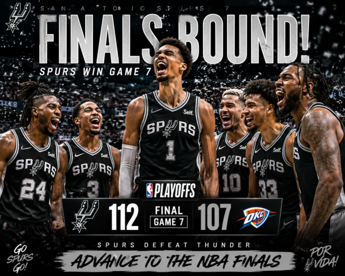 Spurs advance to NBA Finals