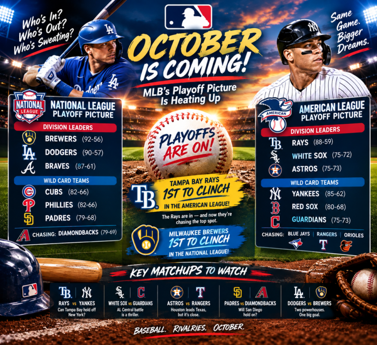 Baseball’s October Race Is ON! Who’s In, Who’s Out & Who’s Sweating?